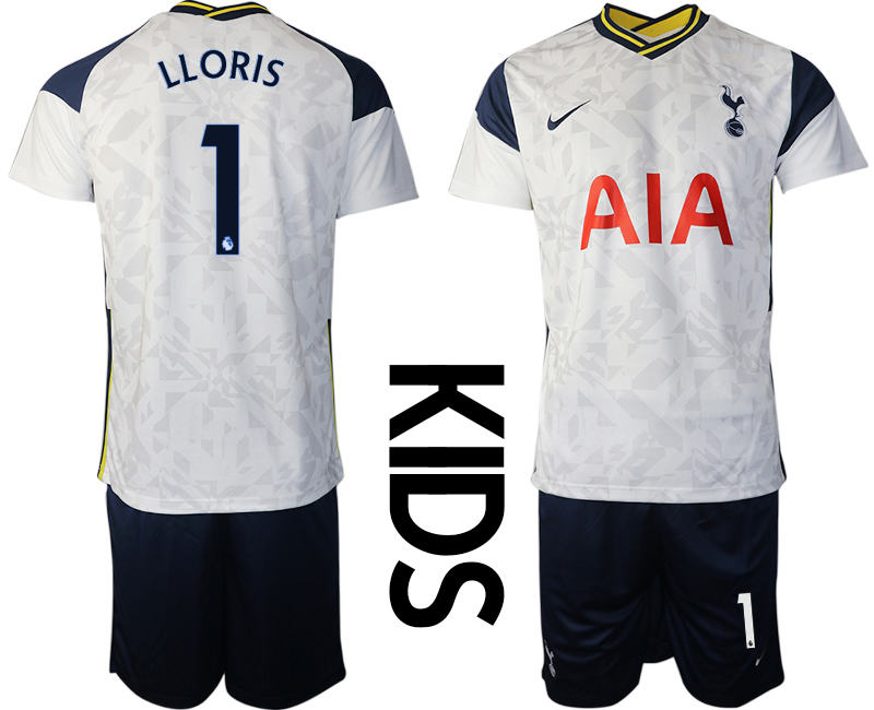 Youth 2020-2021 club Tottenham home white #1 Soccer Jerseys->tottenham jersey->Soccer Club Jersey